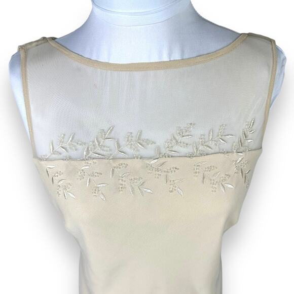 Vintage style Evan Picone cream sway back evening formal dress size 10 - Picture 3 of 7